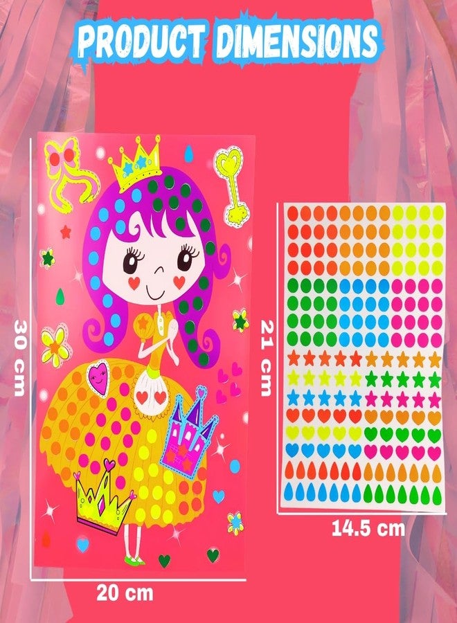 PLUSPOINT Kids Premium Dot Stickers for Kids 6 Cartoon Cardboard Pcs with 1000+ Sticky Dots DIY Stickers Mosaic Pictures Dotty Fun Craft Supplies for Girls, Journaling, Labelling, Organising Scrapbook - Image 5